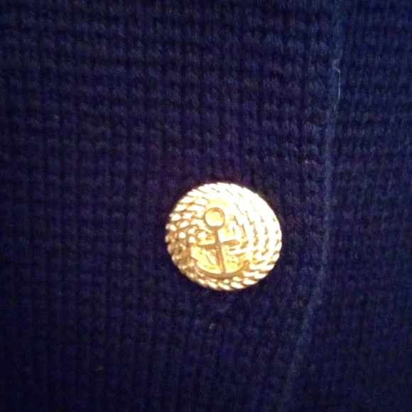 Zara Women's Navy Nautical Style Cardigan with Gold Buttons Size XL - Picture 9 of 10